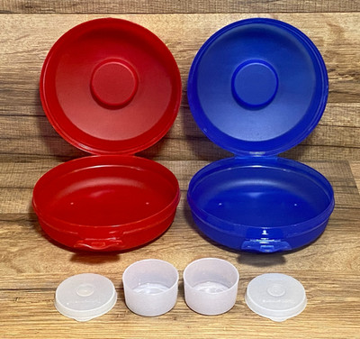 TUPPERWARE - BAGEL SALAD FRUIT SNACK LUNCH KEEPERS TAKERS & SMIDGETS - #4440