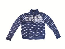 ABERCROMBIE & FITCH Muscle Fit 1/4 Zip Herren Pullover 100% Wolle Gr. XL