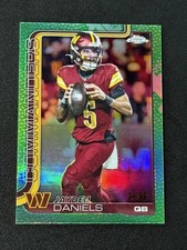 2025 TOPPS CHROME JAYDEN DANIELS Green football leather /99 #295 