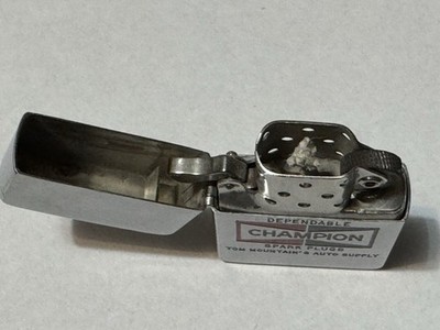 Rare Vintage Unused 1959 Champions Spark Plug Zippo Lighter