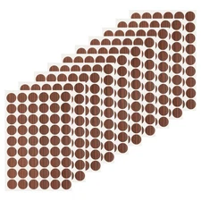 540 Pcs Dia. 21mm/0.8" Hole Cover Stickers, Red Wood