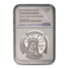 1 oz Proof American Platinum Eagle Coin NGC PF69 (Random Year, Varied Label)