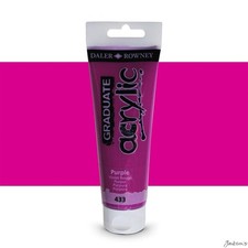 Image of Daler-Rowney Graduate Acrylic Paint Water-Based 120ml Purple For Art Craft