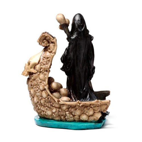 The Reaper Of Death - LED Boat Of Skulls Gothic Ornament - Brand New & Boxed - Picture 2 of 3