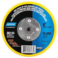 Norton Abrasives 63642506133 Low Profile Psa Disc Backup Pad, 6 In Dia