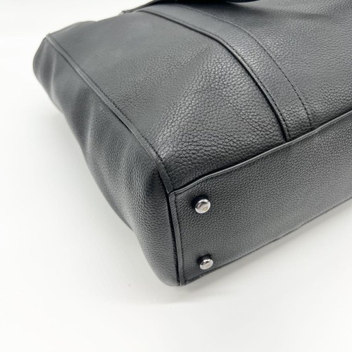 Coach Hudson Leather Tote Bag 2Way Black Grain Leather A4 Size from JP - Picture 7 of 16