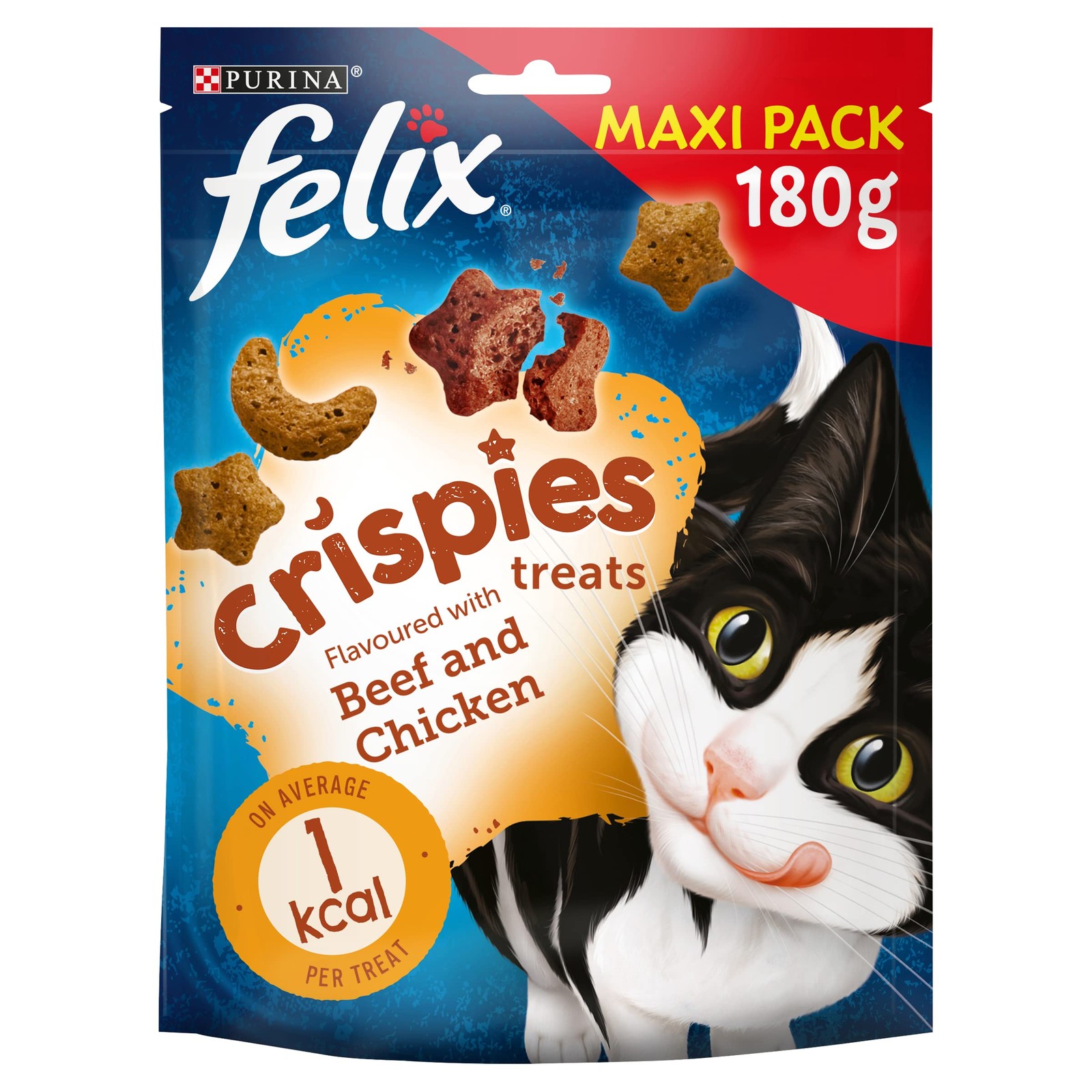 FELIX Crispies Chicken and Beef Cat 180 g (Pack of 5), 180g 5) - Image 3