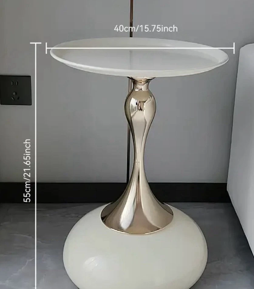 Stunningly Elegant Enamelled Cream Italian Style Side Table - Brand New In Box - Image 2 of 4