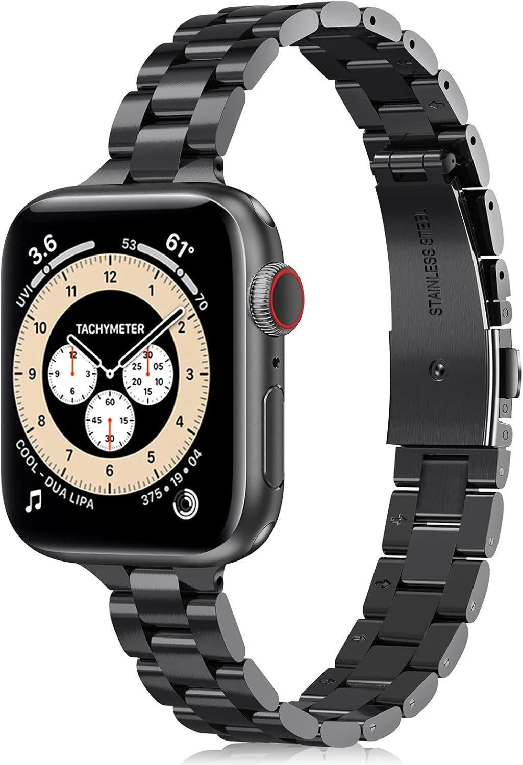 Band for Apple Watch 38mm 40mm 41mm 42mm Slim Stainless Steel Metal Wristband