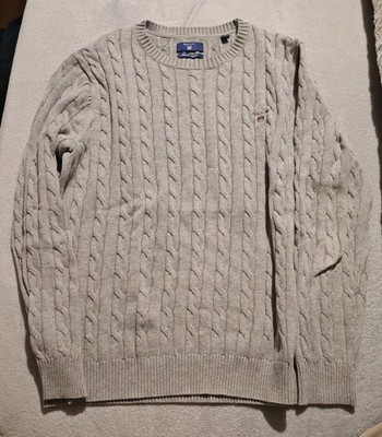 GANT Pullover Sweatshirt Zopfmuster, grau, Gr. L - sehr guter Zustand !