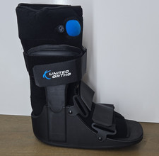 United Ortho Adjustable Walking Boot MD Black for Ankle/Foot Immobilization MD