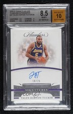 2020-21 Panini Flawless 18/25 Talen Horton-Tucker #AUT-THT BGS 8.5 Auto 3d3