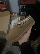 NIB UGG Kids K Tasman II Slipper Chestnut Suede Sheepskin 1019066K Size 4 US