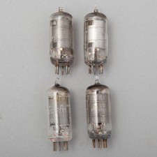 Vtg Lot of 4 Total Radio Vacuum Electron Tubes  6AU6 TeleKing, 2 GE, Daystrom