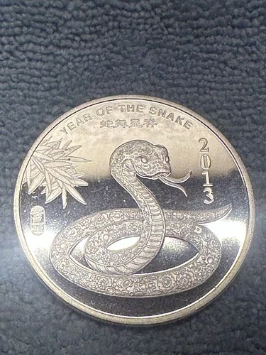 2013 Sunshine Mint Chinese Zodiac Year of The Snake 2 oz .999 Fine Silver Round