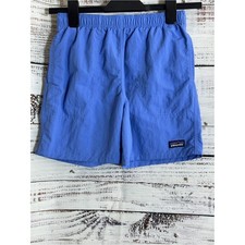 Patagonia Shorts Boys size Large Blue Elastic Waist Baggies lined 5 inches