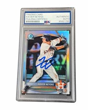 Xavier Neyens Signed Card 1st Bowman Refractor Houston Astros PSA