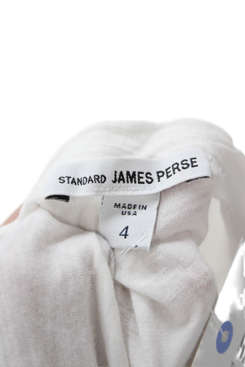 Standard James Perse Womens Basic White Crew Neck… - image 4