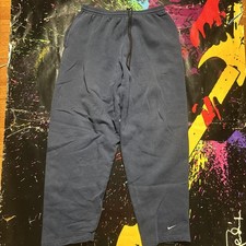 Y2K Nike Sweatpants Men Vintage, Size Large, Navy Blue