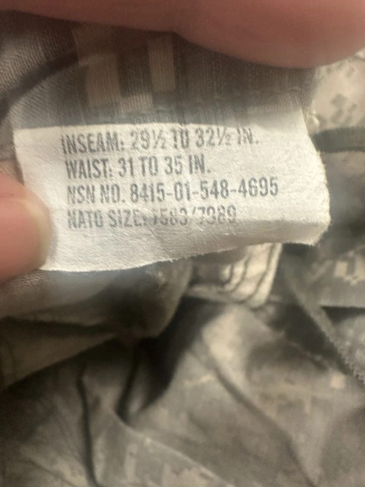 3 ~ Uniforme de Combate del Ejército de los Estados Unidos Pantalones de Carga Camuflaje Digital Mediano Regular Foto 4 de 4