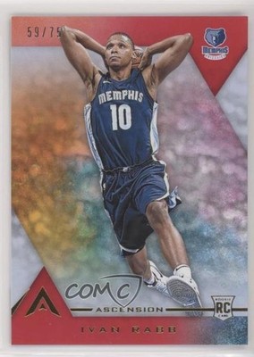 2017 Ascension Variation Red 59/75 Ivan Rabb (Ball Behind Head) Rookie RC 01w3