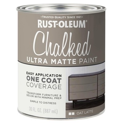 Rust Oleum 30 Oz Oat Latte Chalked Paint Ultra Matte Easy Diy Home Decor