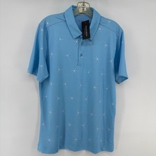 Galvin Green Mens Medium Blue Abstract Geo Golf Performance Polo NWT