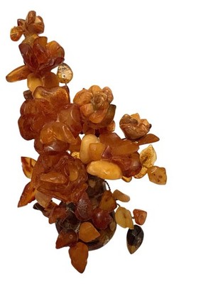 A Small Natural Amber Tree. Old Work.