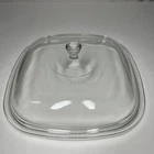 Pyrex P-12-C Corning Ware GLASS DOME LID ONLY 10 1/4"  for Square Casserole Dish