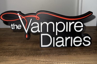 The Vampire Diaries 3d Logo Sign Self Standing Shelf Art Wall Display TV Show