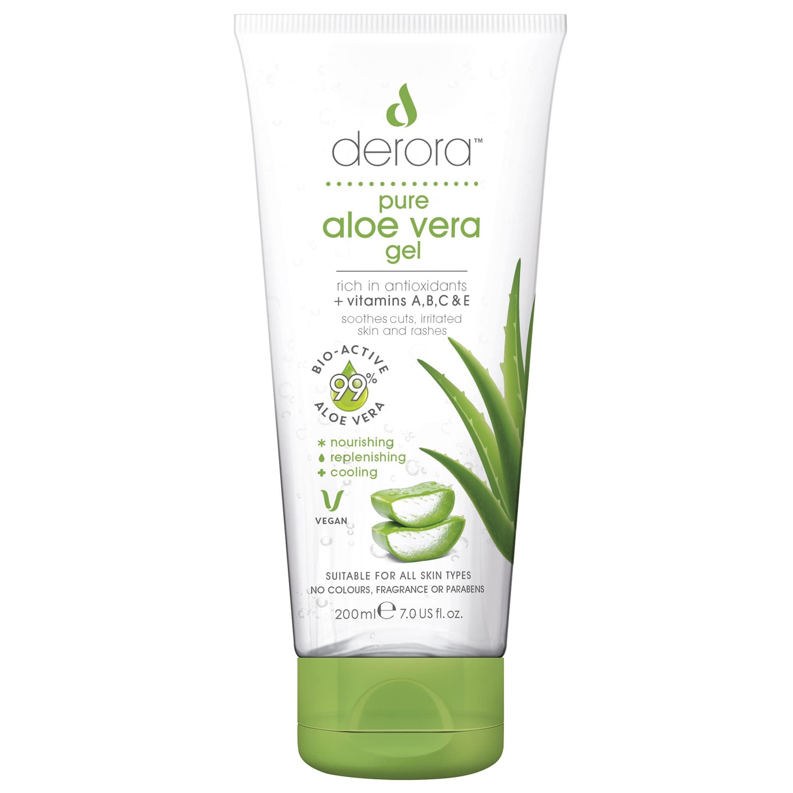 Derora Aloe Vera Gel - 200ml | Contains 100% Pure & Natural Bio Active Aloe I...