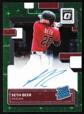 2022 Donruss Optic Green Stars Prizm Seth Beer Rookie Auto 29/99 Arizona
