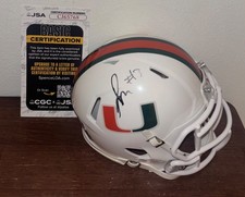 Joshua Moore Miami Hurricanes Signed Autographed Speed Mini Helmet JSA N