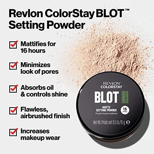 Revlon ColorStay Blot Face Powder, Mattifying, Blurring & Oil Absorbing Setting - Image 3 of 4