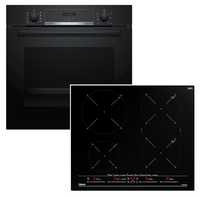 Herdset Bosch Backofen Teleskopauszug + Teka Induktionskochfeld Autark 60Cm Neu