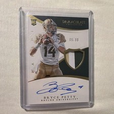 2015 Panini Immaculate Collection Rookie Patch Auto Bryce Petty #137/99 NFL