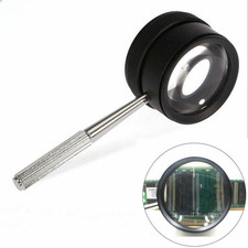 Magnifying Glass Lens 35X High Power Magnifier Non-Slip Handle for Coins Jewelry