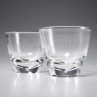 Steuben Glass Metropolitan Opera Clear Double Old Fashioned Tumbler Glasses