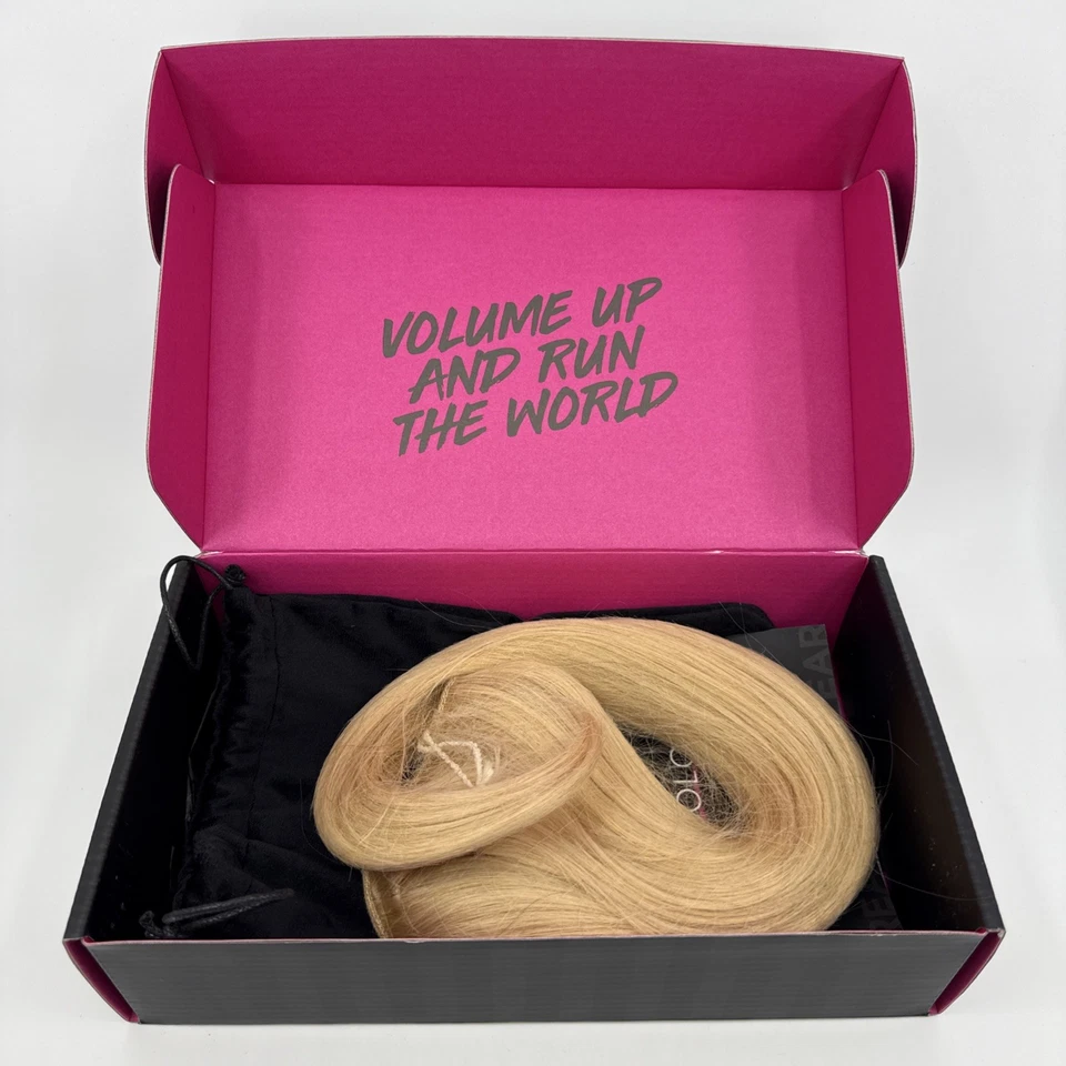 Extensiones de cabello Donna Bella Halo 20” rubio claro liso (165 g) NUEVO cabello Remy Foto 2 de 4