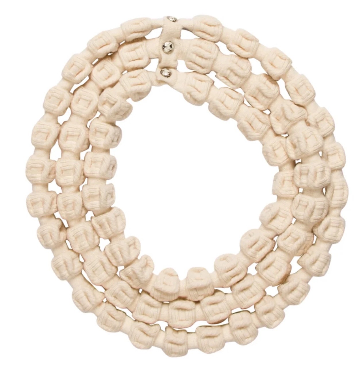 CHANEL Scarf 2013 Wool Multirow necklace Neck Warmer Button Closure