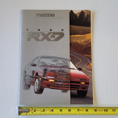 1986 Mazda RX-7 Brochure Catalog Mazda RX7 Sports Car Rotary Engine Original