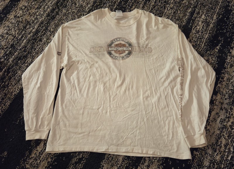 Harley Davidson Long Sleeve Hit T-Shirt Fort Hood Harker Heights Texas 2XL
