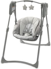 Graco Slim Spaces Compact Portable Adjustable Bay Baby Infant Swingin Reign