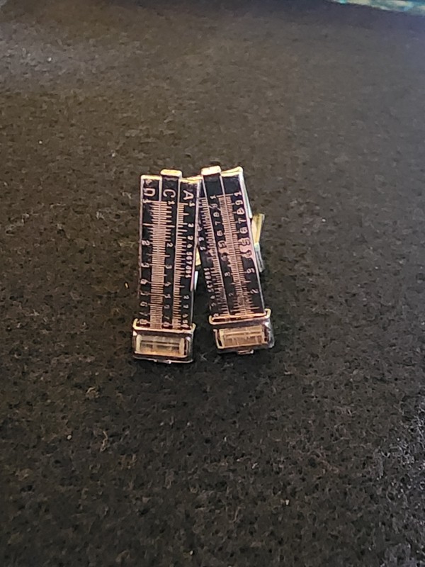 925 Sterling Silver Slide Rule Cufflinks