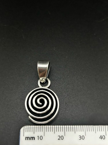 Sterling 925 Taxco Mexico Spiral Maze Pendent - Picture 7 of 7