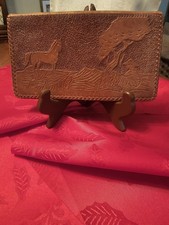 Western Cowboy Long Wallet Brown Leather Billfold