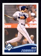2013 Topps Stickers Mini Ben Zobrist Tampa Bay Rays #34
