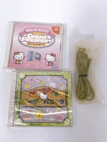 SEGA Dreamcast Hello Kitty Skeleton Green Console CIB Keyboard VMU Tested Japan