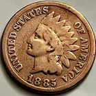 1885 Indian Head Cent Low Mintage Key Date Circulated Philadelphia JC1721