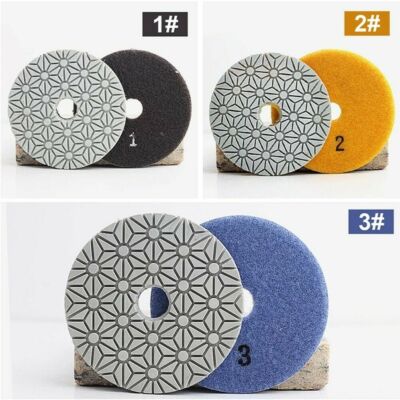 4 inch Diamond Polishing Pad Dry / Wet 3 Step SET Granite Stone Concrete Marble
